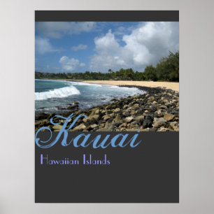 Poster des îles Hawaii de Kauai