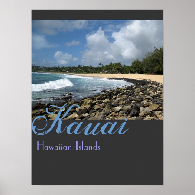 Poster des îles Hawaii de Kauai (Devant)