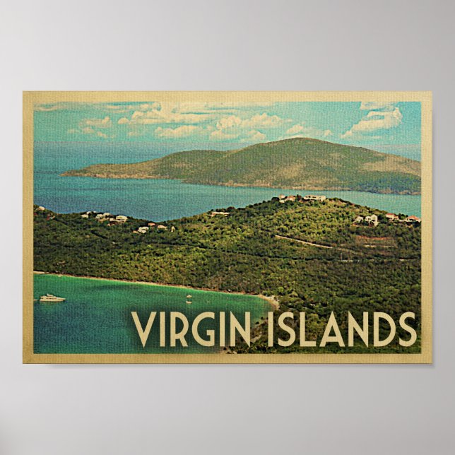 Poster des îles Vierges - Vintage voyage (Devant)
