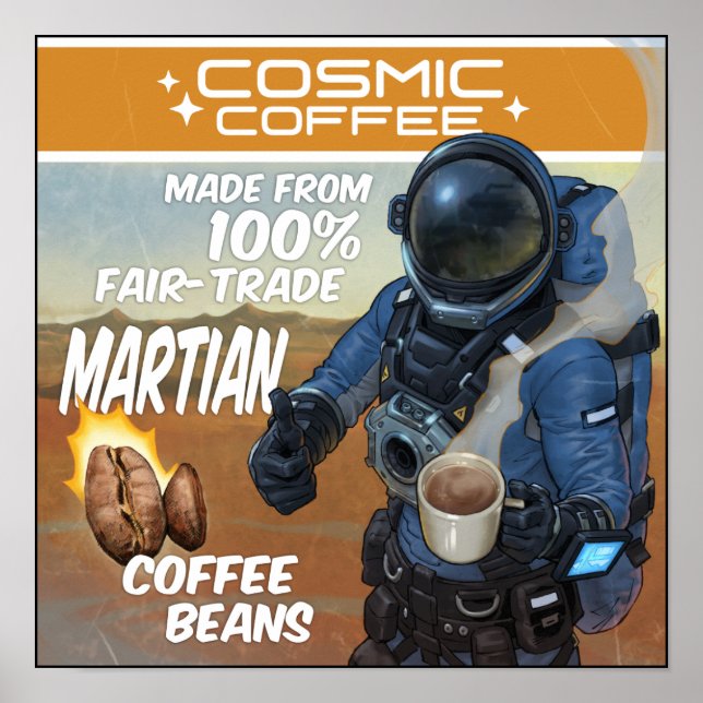Poster des ingénieurs spatiaux - Café cosmique 2 (Devant)