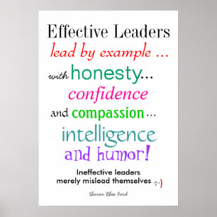Poster des leaders efficaces - Humour
