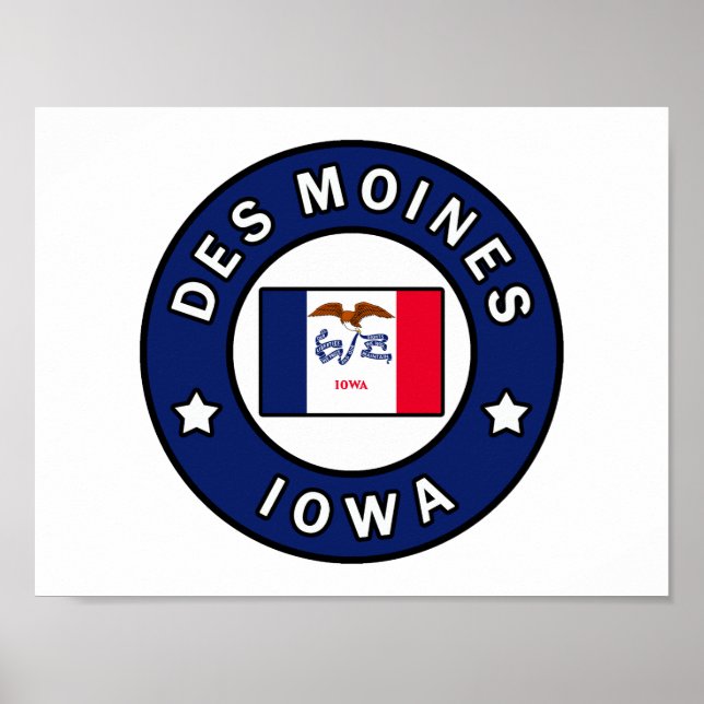 Poster Des Moines Iowa (Devant)