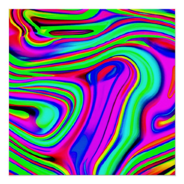 Poster Des Motifs de néon colorés. Commandez dès maintena (Devant)