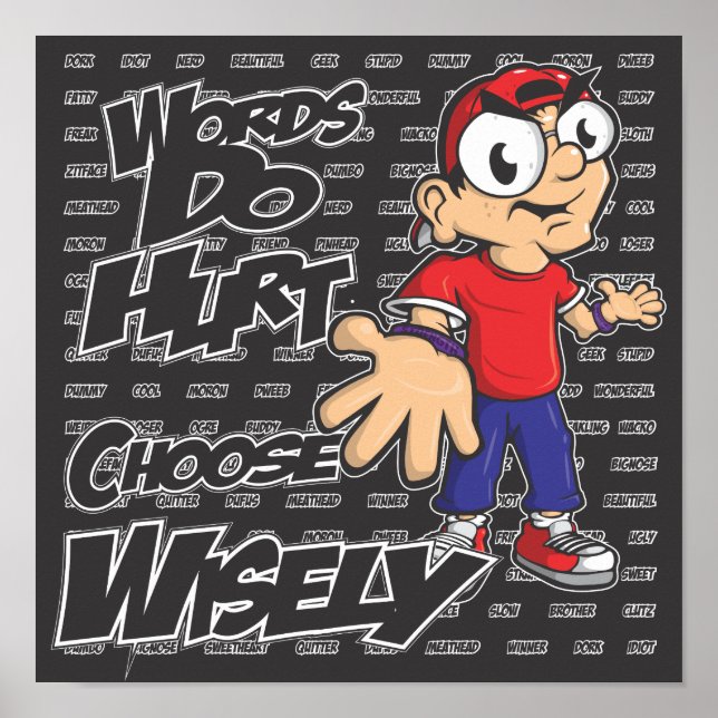 Poster des mots qui font mal (Devant)