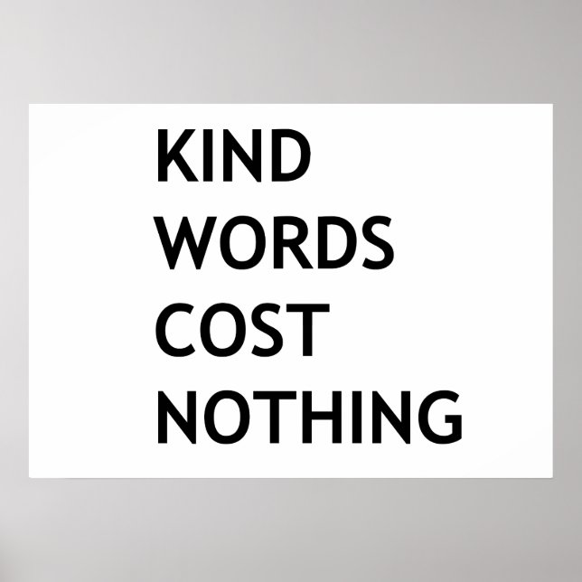 Poster Des mots qui ne coûtent rien (Devant)