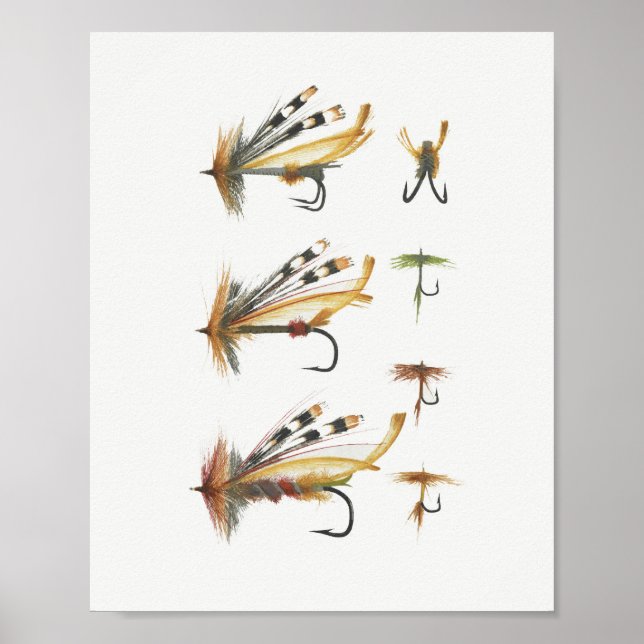 Poster des mouches de pêche #1 (Devant)
