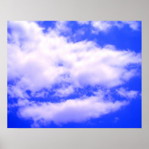 Poster des nuages dans le ciel bleu clair
