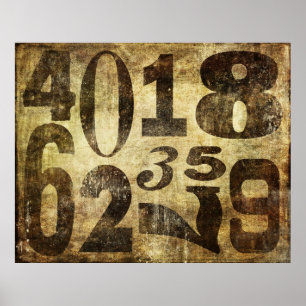 Poster des numéros vintages ou pour découpage