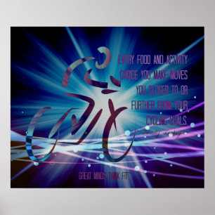 Poster des objectifs de cyclisme pour la remise en