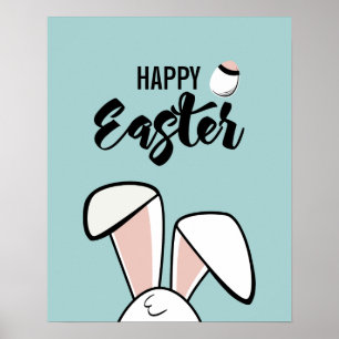 Poster des oreilles de Bunny de Pâques