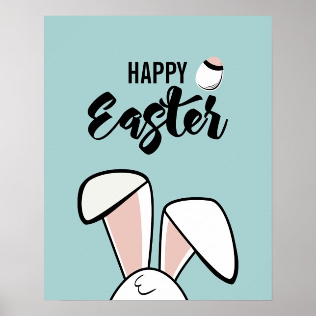 Poster des oreilles de Bunny de Pâques (Devant)