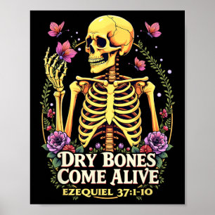 Poster Des os Sec Venir Vivants Christian Danser Skeleton