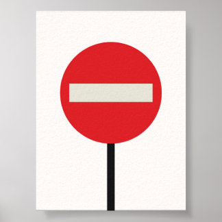 Poster des panneaux stop Bauhaus - Art mural géomé