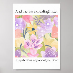 Poster des paroles florales