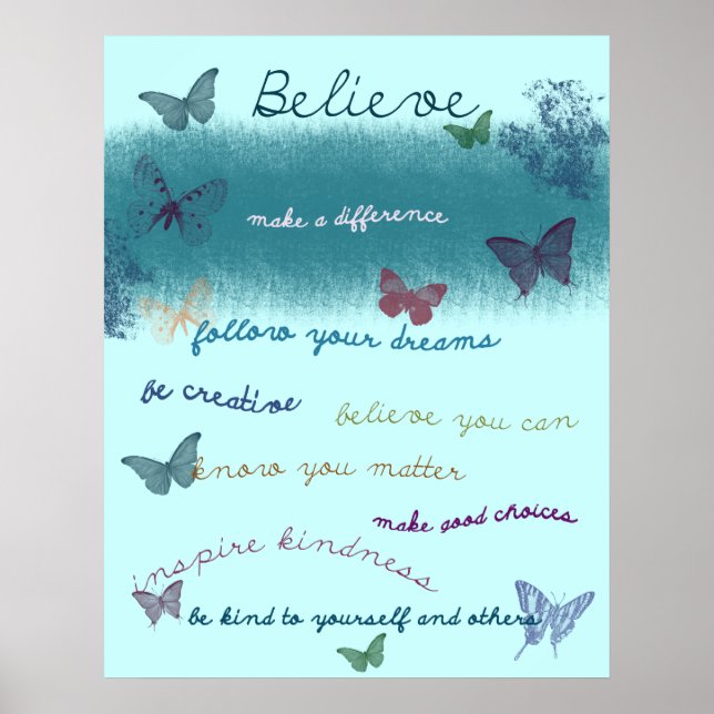 Poster Des paroles inspirantes (Devant)