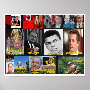 Poster des patients célèbres de Parkinson