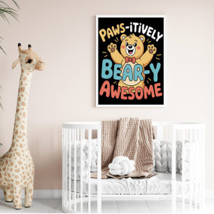 Poster Des pattes d'ours-y-a-wesome