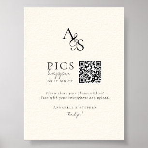 Poster Des photos ! Photo, QR-Code, Mariage