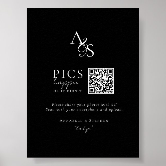 Poster Des photos ! Photo, QR-Code, Mariage (Devant)