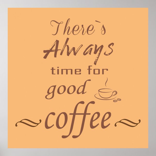 Poster des phrases de café amusantes (Devant)