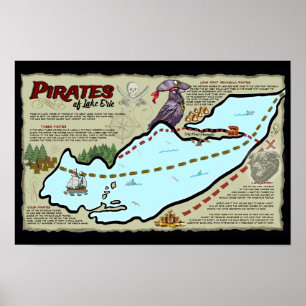 Poster des pirates du lac Érié Officiel ELE Merch