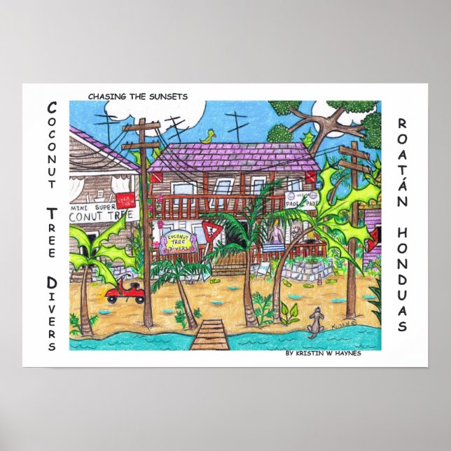 Poster des plongeurs de cocotiers (Devant)