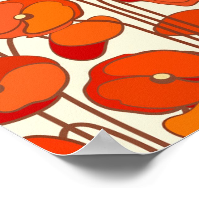 Poster des Poppies Art Nouveau (Coin)