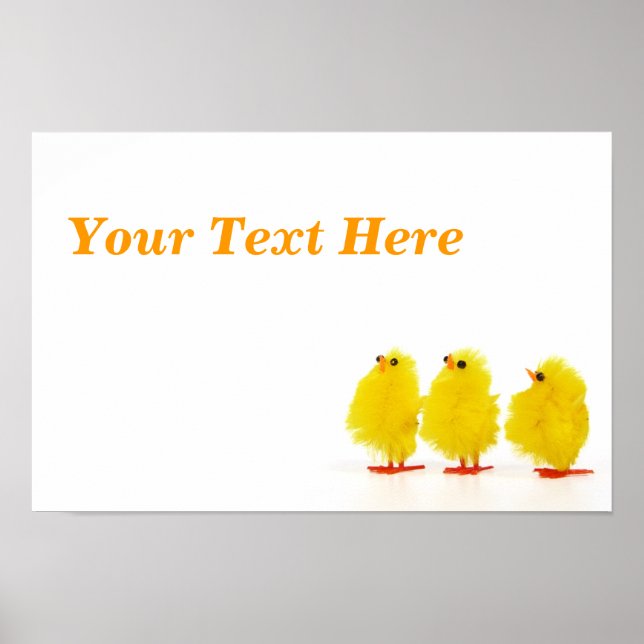 Poster des poussins de Pâques (Devant)