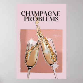 Poster des problèmes de champagne