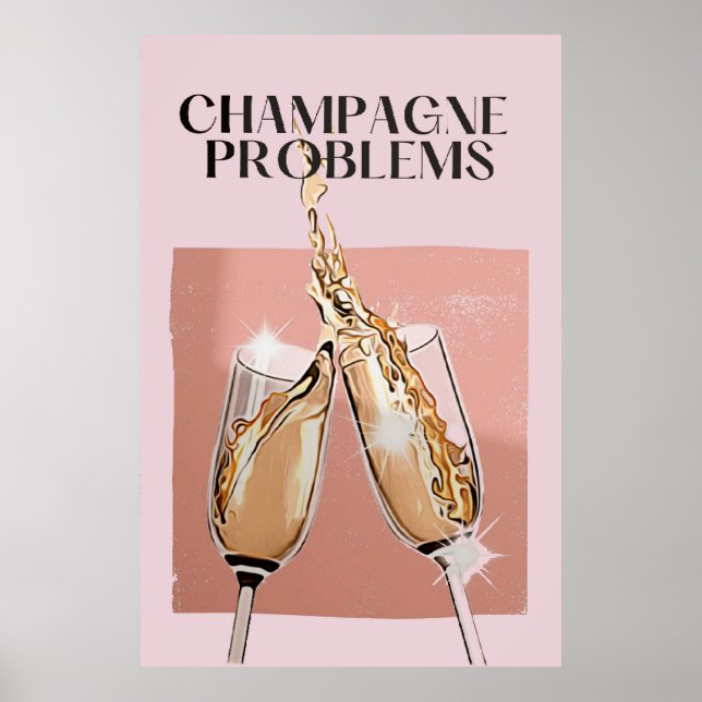 Poster des problèmes de champagne (Devant)