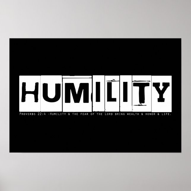 Poster des proverbes "Humilité" (Devant)