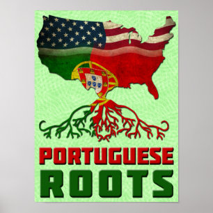 Poster des racines américaines portugaises Imprime