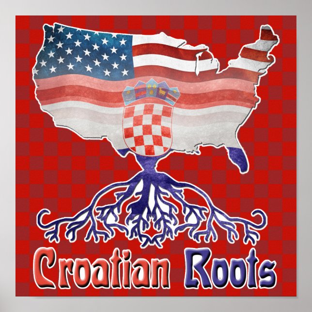 Poster des racines croates américaines (Devant)