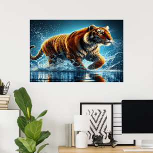 Poster Des rayures dans le Surf