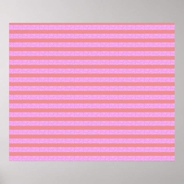 Poster des rayures géométriques roses (Devant)