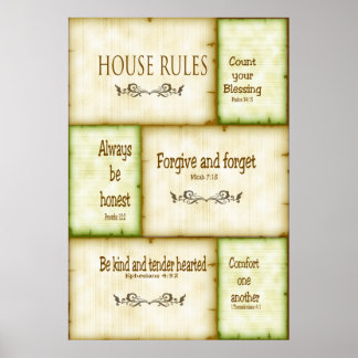 Poster des Règles de la Maison