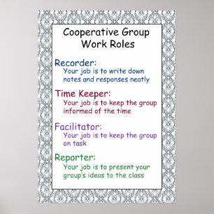 Poster des règles de travail du groupe coopératif