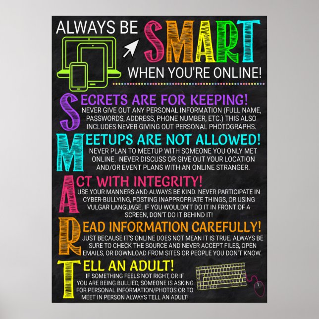 Poster des règles du laboratoire d'informatique (Devant)