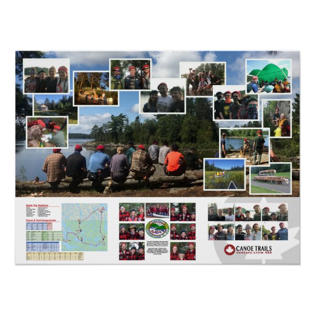 Poster des sentiers de canot 2017 Voyage au Canada (Devant)