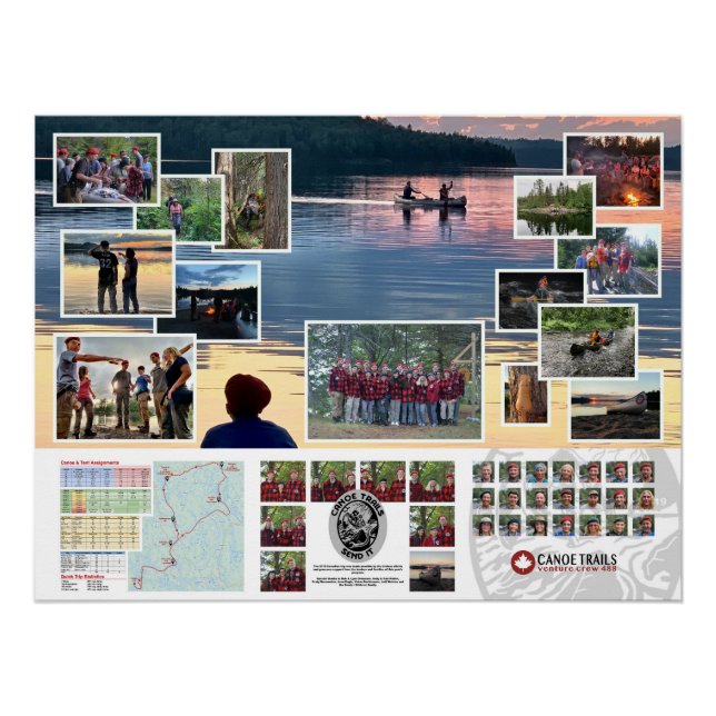 Poster des sentiers de canot 2019 Voyage au Canada (Devant)