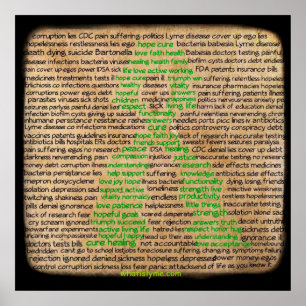 Poster des sentiments de maladie de Lyme, nié, ign