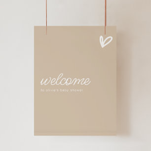 Poster des signes de Baby shower de bienvenue