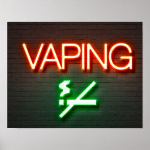 Poster des signes de néon Vaping