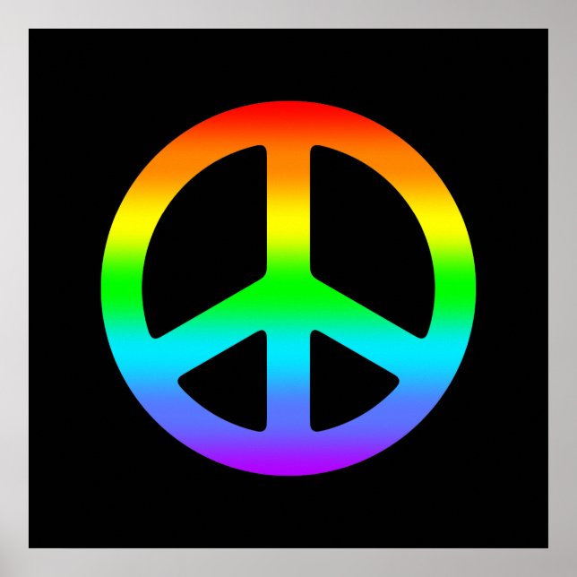 Poster des signes de paix arc-en-ciel (Devant)