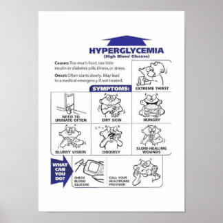 POSTER DES SIGNES HYPOGLYCÉMIQUES