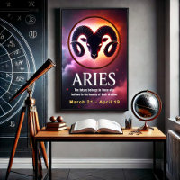 Poster des signes Zodiac de Aries