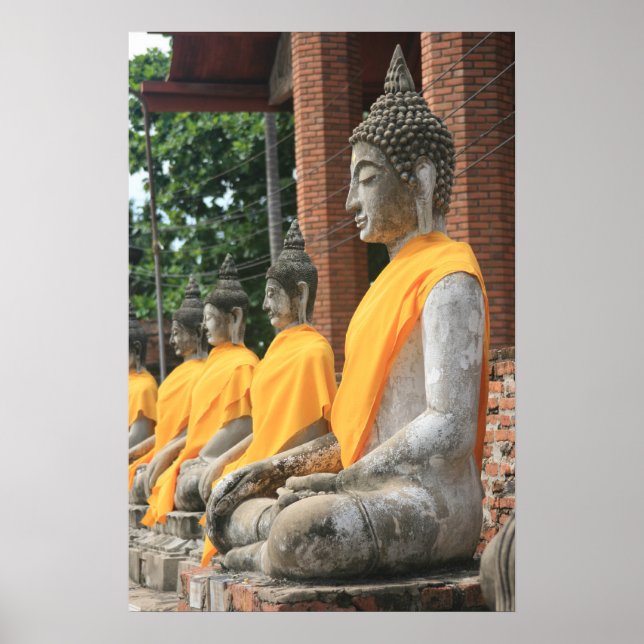 Poster des statues de Bouddha (Devant)