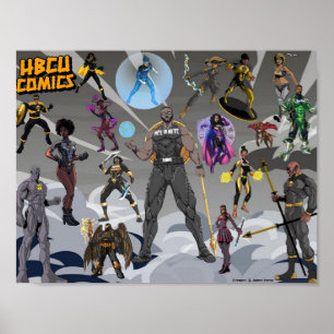 Poster des superhéros noirs