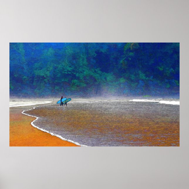 Poster des surfeurs de l'Oregon (Devant)