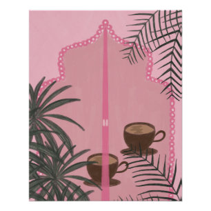 Poster Des tasses de thé à la noix de coco dans un cachet